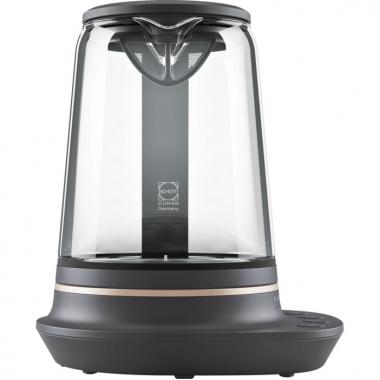 Electrolux Electric kettle, 1,7L, Strix, glass, with teapot, black