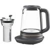 Electrolux Electric kettle, 1,7L, Strix, glass, with teapot, black