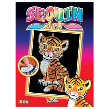 Sequin Art Craft kit RED - Tia Tiger
