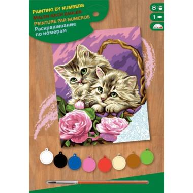 Sequin Art Craft kit PAINTING BY NUMBERS JUNIOR Kittens