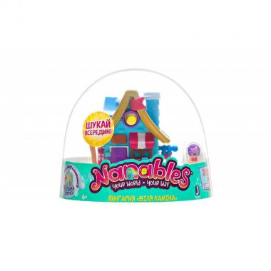 Nanables Ігрова фігурка Jazwares Nanables Small House Зимовий дивосвіт, Книгарня Біля каміна