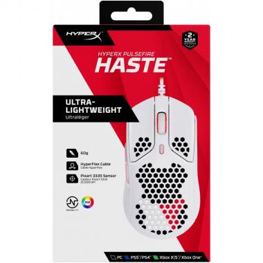HyperX Mouse Pulsefire Haste USB, White/Pink