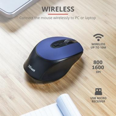 Trust Mouse Zaya Rechargeable WL Blue