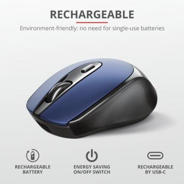 Trust Mouse Zaya Rechargeable WL Blue