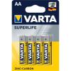 VARTA Батарейка SUPERLIFE AA BLI 4 ZINC-CARBON