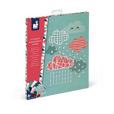 Janod Creative kit Postcards. Embroidery