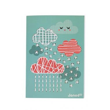 Janod Creative kit Postcards. Embroidery