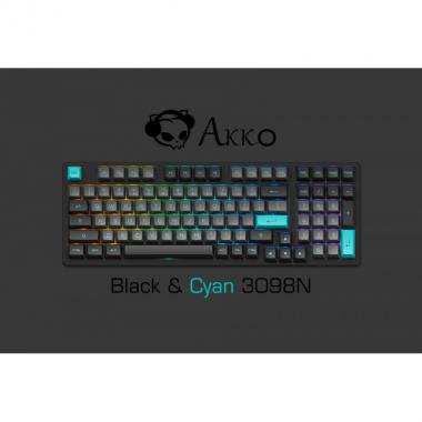 Akko Клавіатура 3098N Black&Cyan TTC Honey Switch RGB