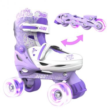 NEON COMBO SKATES (SIZE 3-6) - NT10 (Purple)