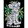Sequin Art Craft set RED - Toby the White Tiger Cub