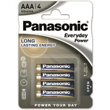 Panasonic Battery EVERYDAY POWER Alkaline AAА blister, 4 pcs.