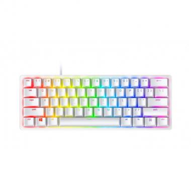 Razer Клавиатура Huntsman Mini Mercury Ed. RGB 61key Purple Switch USB EN White