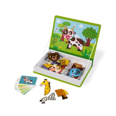 Janod Magnetic book Animals 30 pcs