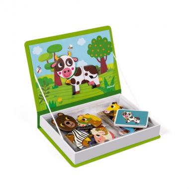 Janod Magnetic book Animals 30 pcs