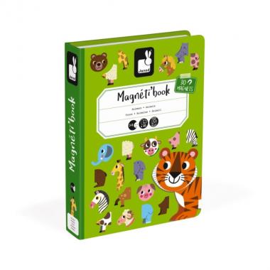 Janod Magnetic book Animals 30 pcs