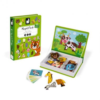 Janod Magnetic book Animals 30 pcs