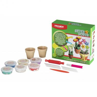 PAULINDA Super Dough modeling clay Flower Pot