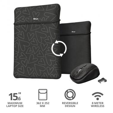 Trust Чохол + миша YVO MOUSE & SLEEVE 15.6 [23440]