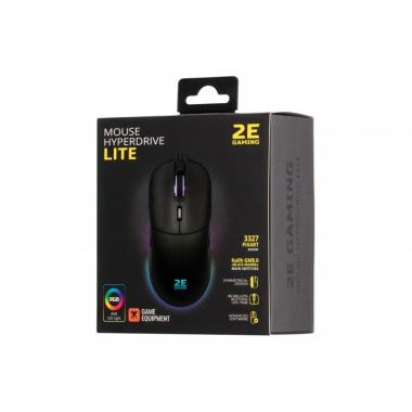 2E Gaming Mouse HyperDrive Lite, RGB Black