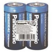 Panasonic Батарейка GENERAL PURPOSE угольно-цинковая D(R20) пленка, 2 шт.