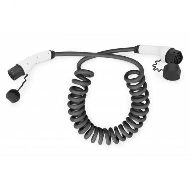 Digitus Single Phase, 240V, 32A, 5 m Type 2 to Type 2 Spiral charger cable