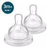 Philips Соска Avent силиконовая Анти-колик, 3 мес+., 2 шт, средний поток