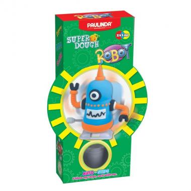 PAULINDA Super Dough Robot Crafting Tool, auto-step, eyes (blue)