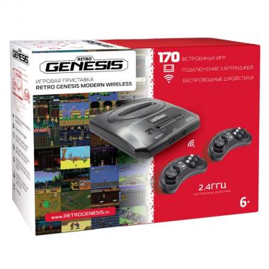 Retro Genesis 16 bit Modern Wireless (170 игр, 2 беспроводных джойстика)