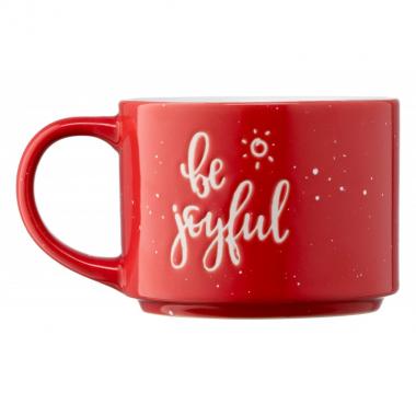 ARDESTO Чашка Be joyful, 330 мл, червона, кераміка