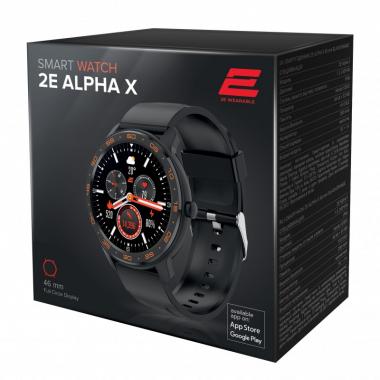 2E Watch Alpha X 46 mm Black-Orange
