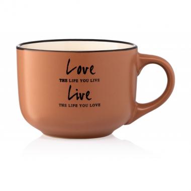ARDESTO Mug Way of life, 550 ml , brown, ceramics