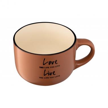 ARDESTO Mug Way of life, 550 ml , brown, ceramics