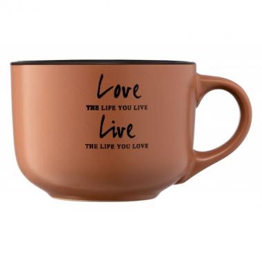 ARDESTO Mug Way of life, 550 ml , brown, ceramics