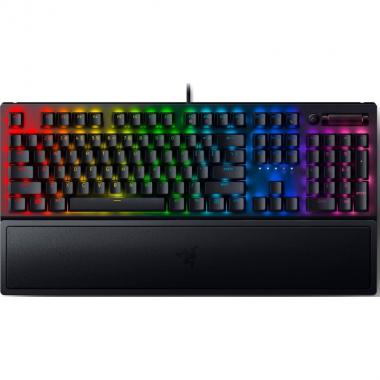 Razer Клавиатура BlackWidow V3 RGB 108key Yellow Switch USB RU Black