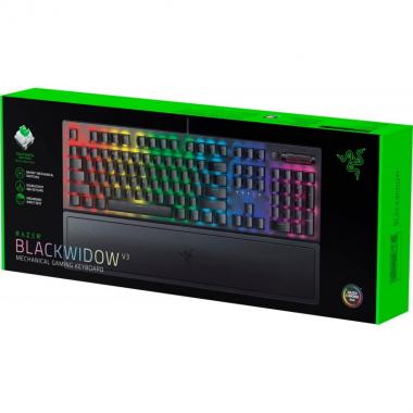 Razer Клавиатура BlackWidow V3 RGB 108key Yellow Switch USB RU Black