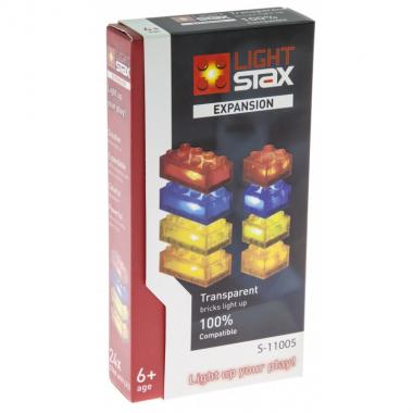 LIGHT STAX Элементы 4х2 и 2х2 с LED подсветкой 8 штук 4 цвета LS-S11005