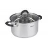 ARDESTO Casserole Gemini Salerno, glass lid, 2.5 l, gray silicone handles, stainless steel