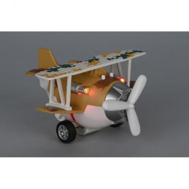 Same Toy Metal inertial Aircraft with light and sound (brown)
