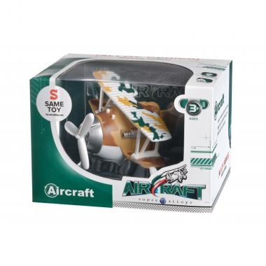 Same Toy Metal inertial Aircraft with light and sound (brown)