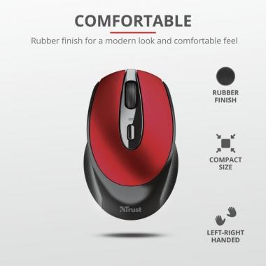 Trust Mouse Zaya Rechargeable WL Red