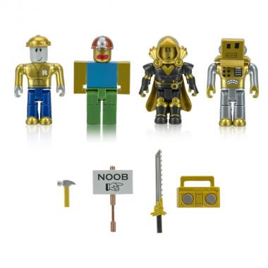 Roblox Ігровий набір Jazwares Four Figure Pack Roblox Icons - 15th Anniversary Gold Collector’s Set