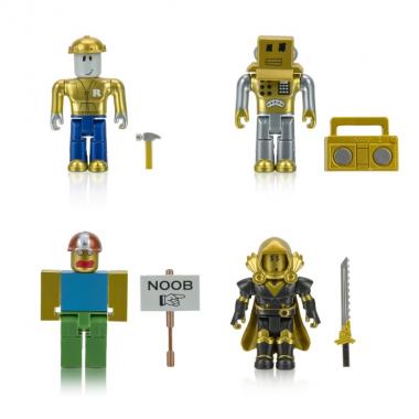 Roblox Ігровий набір Jazwares Four Figure Pack Roblox Icons - 15th Anniversary Gold Collector’s Set