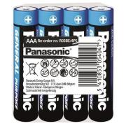 Panasonic Battery GENERAL PURPOSE Zinc Carbon AAA(R3) Shrink, 4 pcs.
