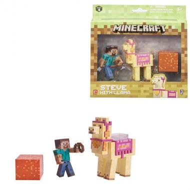 Minecraft Коллекционная фигурка Steve with Llama серия 4, набор 2 шт.