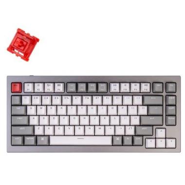 Keychron Клавіатура Q1 QMK HotSwappable Gateron Phantom Red RGB Knob Space Grey