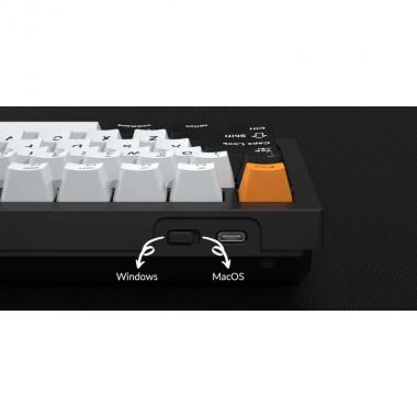 Keychron Клавіатура Q1 QMK HotSwappable Gateron Phantom Red RGB Knob Space Grey