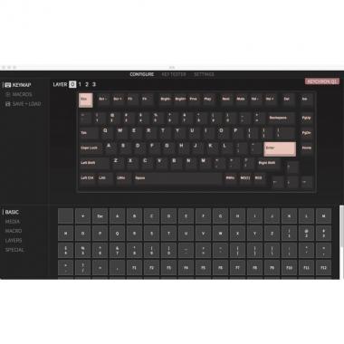 Keychron Клавіатура Q1 QMK HotSwappable Gateron Phantom Red RGB Knob Space Grey