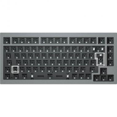 Keychron Клавіатура Q1 QMK HotSwappable Gateron Phantom Red RGB Knob Space Grey