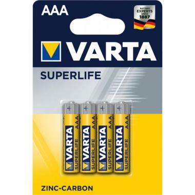 VARTA Батарейка Super Heavy Duty вугільно-цинкова AAA BLI 4 блістер, 4 шт.