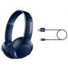 Philips SHB3075 On-Ear Wireless Mic[Blue]